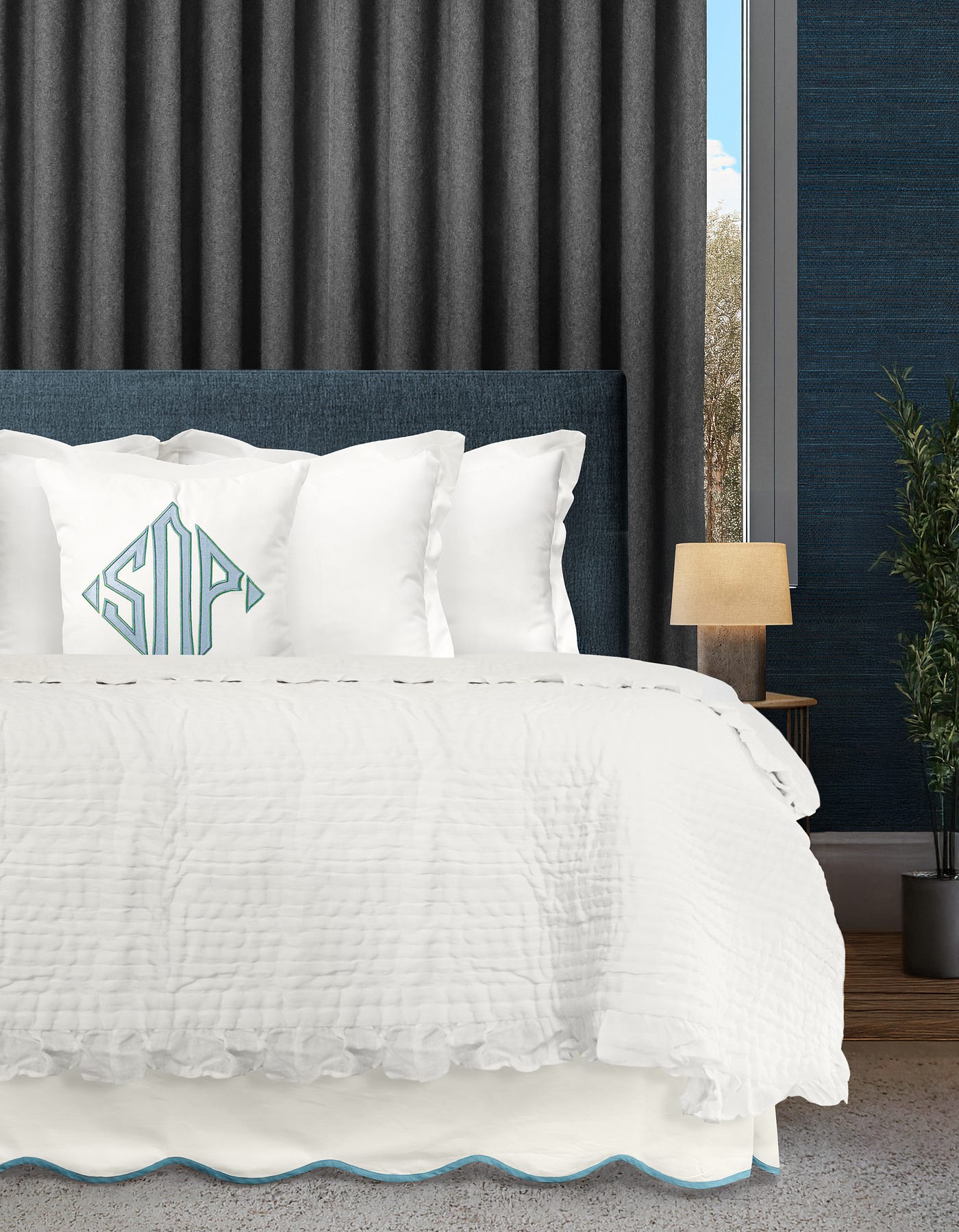Indulge in the elegance of our Monogram Pillow Cover, crafted from a sumptuous 400-thread count…