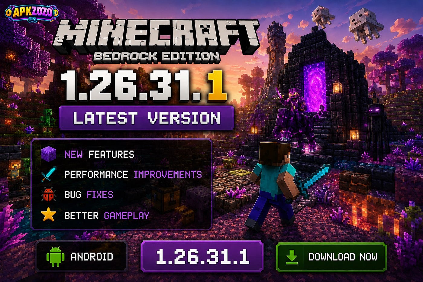 Minecraft 1.26.31.1 APK Review: A Smoother Sandbox Experience for Android Players