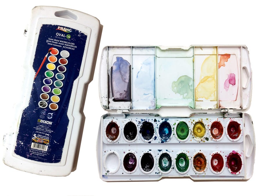 4 Colors + eyeshadow compact: A Step-by-Step Guide to Making a Tiny Travel Watercolor  Kit, by Kate Rutter