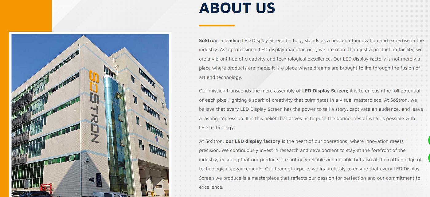 LED Displays Factory — SoStron