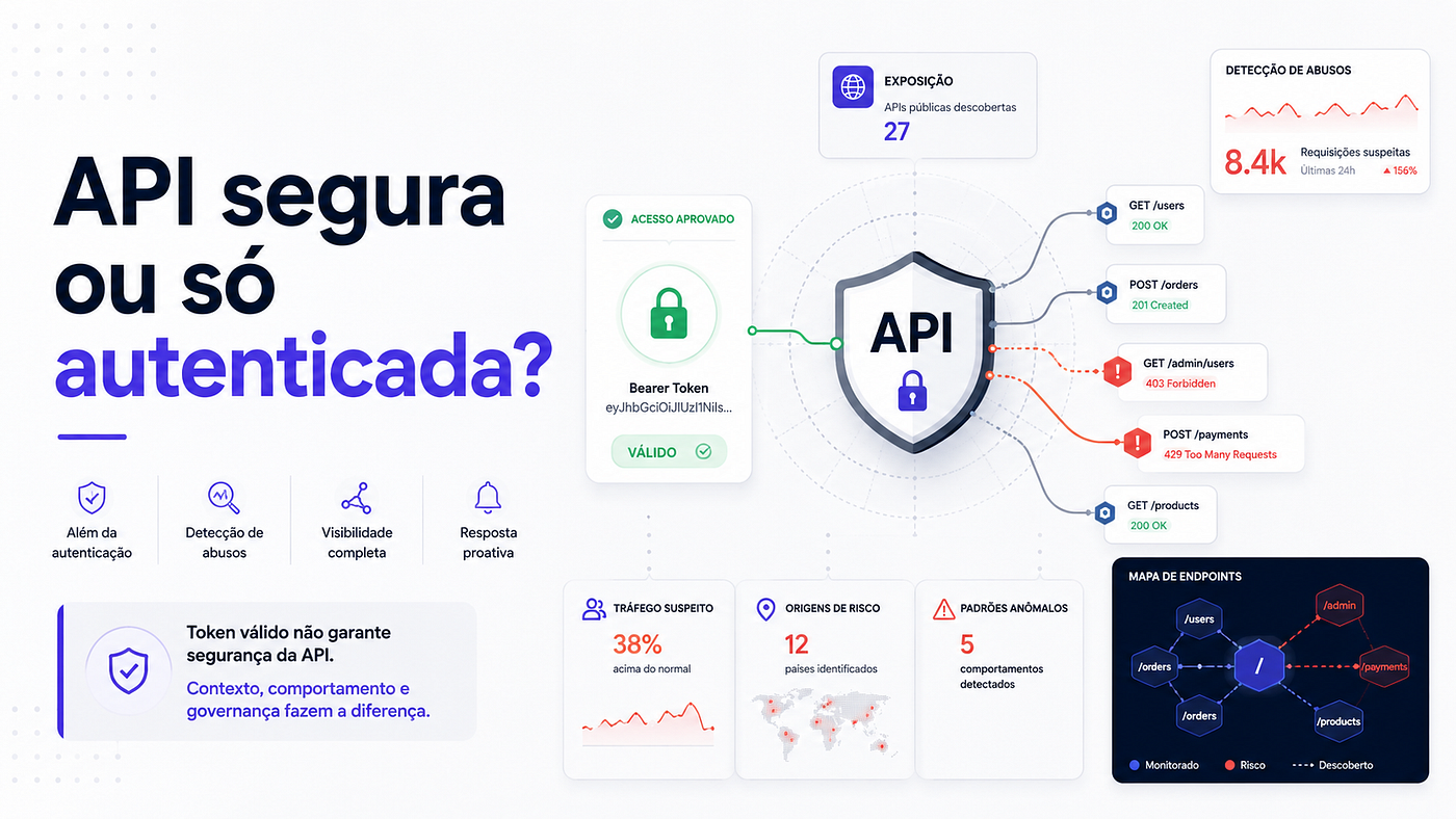 Segurança de APIs depois do básico: autenticar é fácil, difícil é controlar exposição e abuso