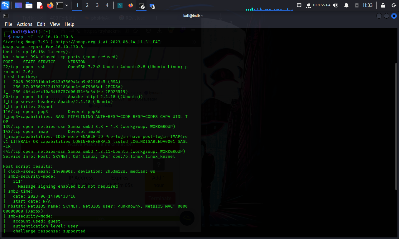 TryHackMe: Skynet Writeup. In my journey of learning penetration
