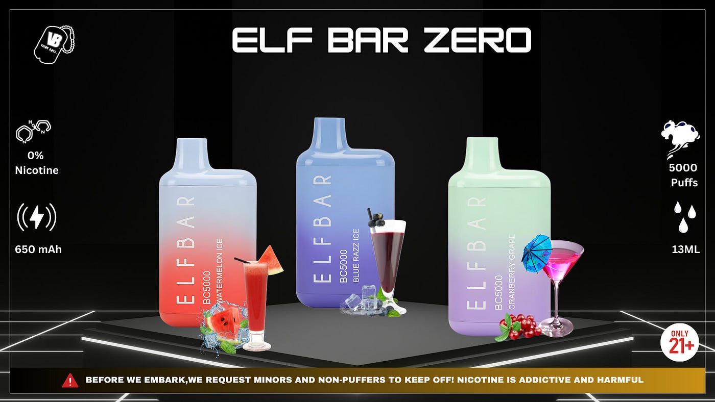 Elf Bar Bc5000 Zero Nicotine Elf Bar ZERO BC5000 Cranberry Grape 0%