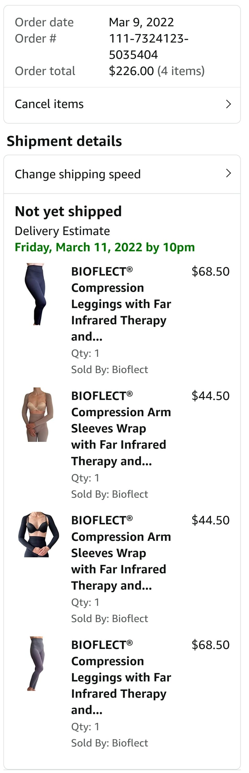 Bioflect therapeutic compression infrared garments