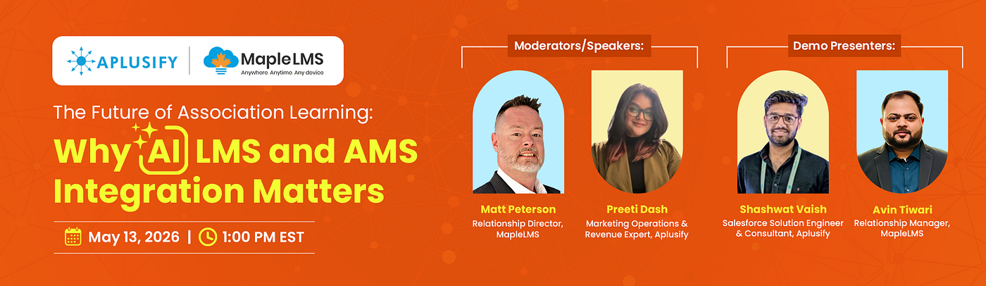 MapleLMS Conducting an AI LMS & AMS Integration Webinar with Aplusify | May 2026