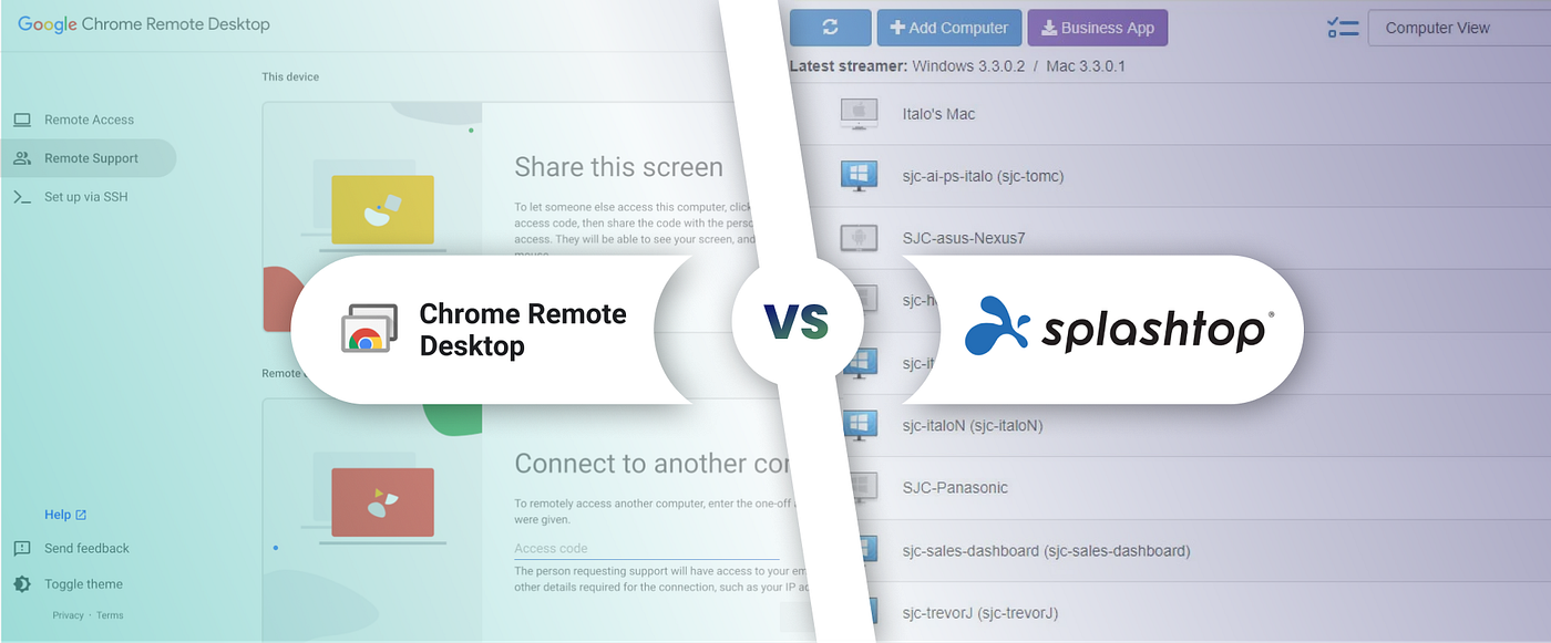 Chrome Remote Desktop vs SplashtopChrome Remote Desktop vs Splashtop: In-Depth Comparison