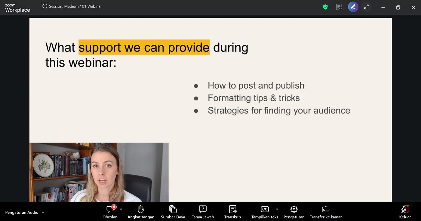 Sumber : Webinar Medium — 101 — Screenshoot Pribadi