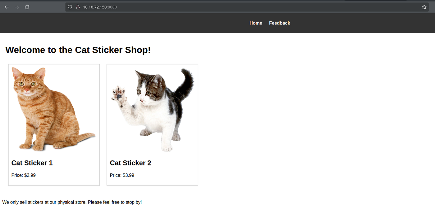 The Sticker Shop [THM] Walk-through | by JAY BHATT | Medium