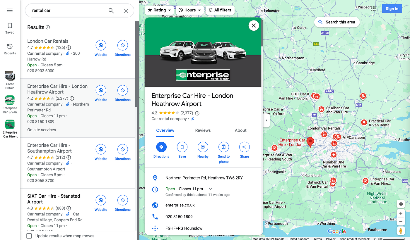 🚙📍How I Scraped Google Maps to Find Rental Cars in England Using Python  and Selenium | by Arash Hadad | Artificial Intelligence in Plain English