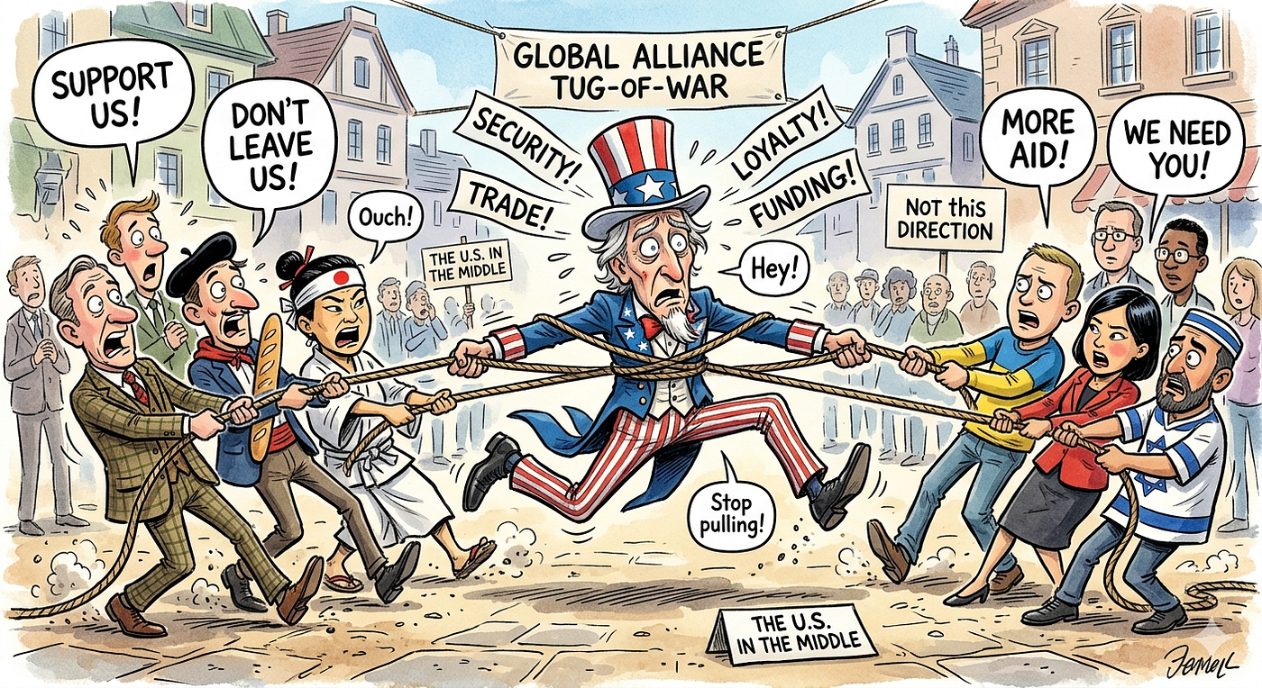 The Global Tug-of-War: Alliance Entrapment and the Fracturing World Order