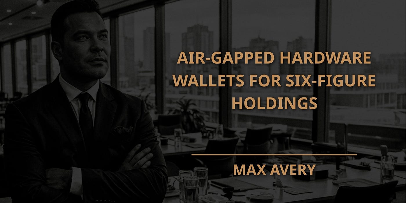 Air-Gapped Hardware Wallets for Six-Figure Holdings