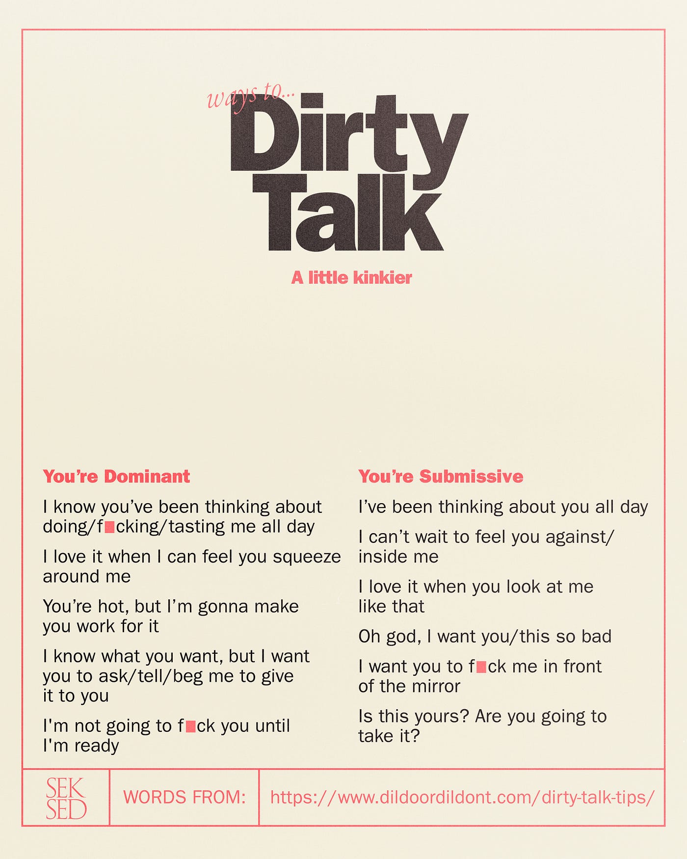 Nasty talking