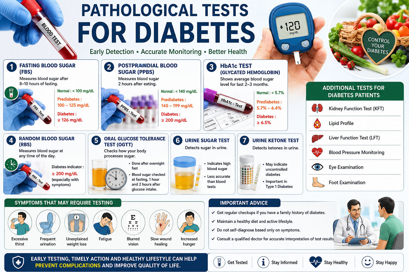 Common Pathological Tests for Diabetes