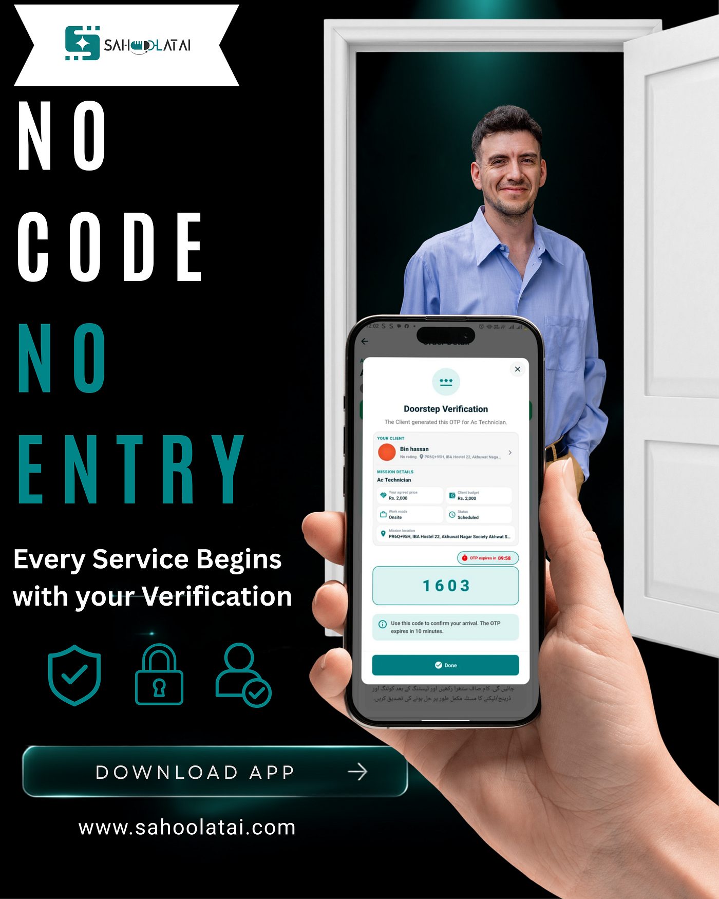 Your Home Should Always Feel Safe, Introducing Doorstep Verification in Sahoolat AI