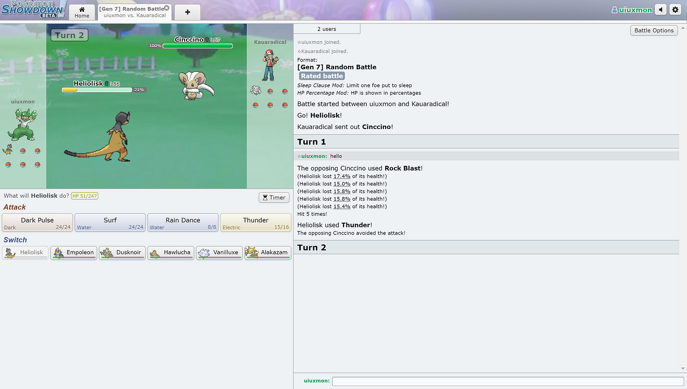Everyday UI: Pokemon Showdown. A lot of people our age grew up with…, by  Minna Kimura-Thollander