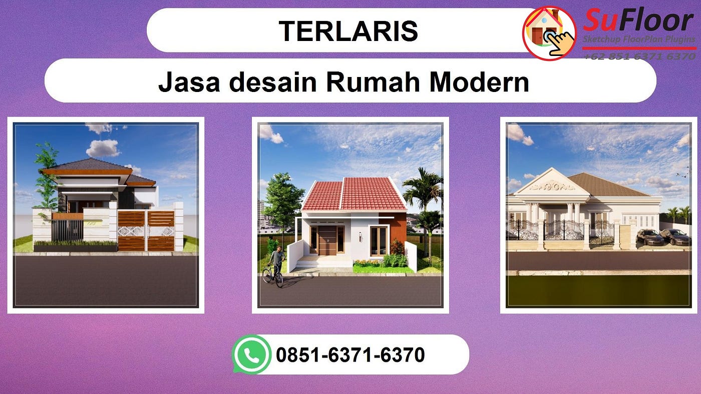 TERLARIS, WA 0851–6371–6370 Jasa Desain Rumah Modern Lingga