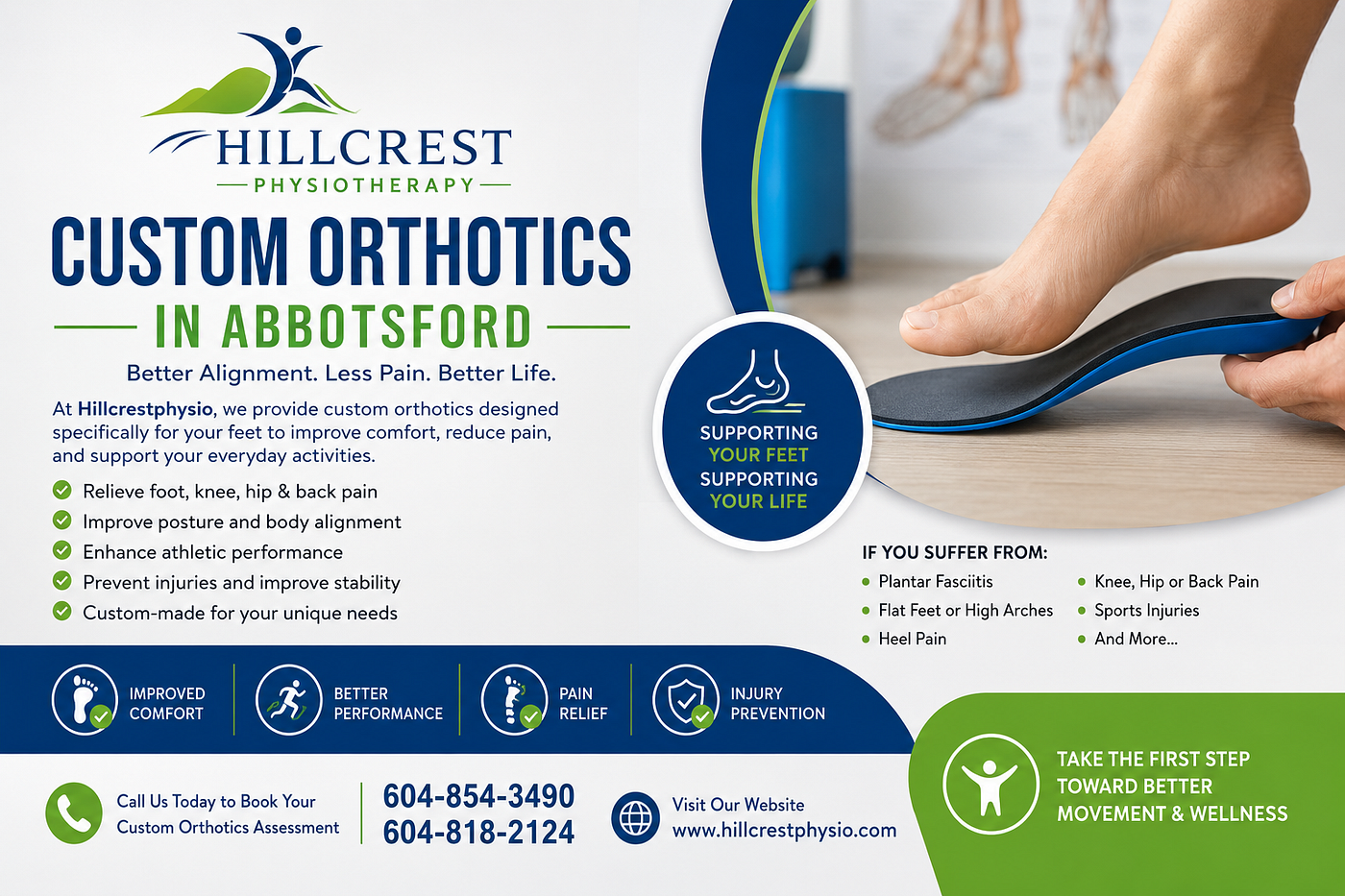 Orthotics from Hillcrest Physiotherapy in Abbotsford