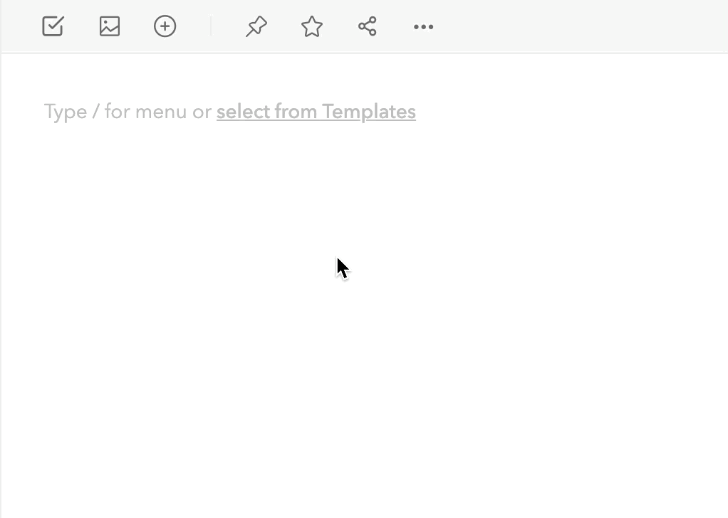 Slash menu - UpNote User Guide