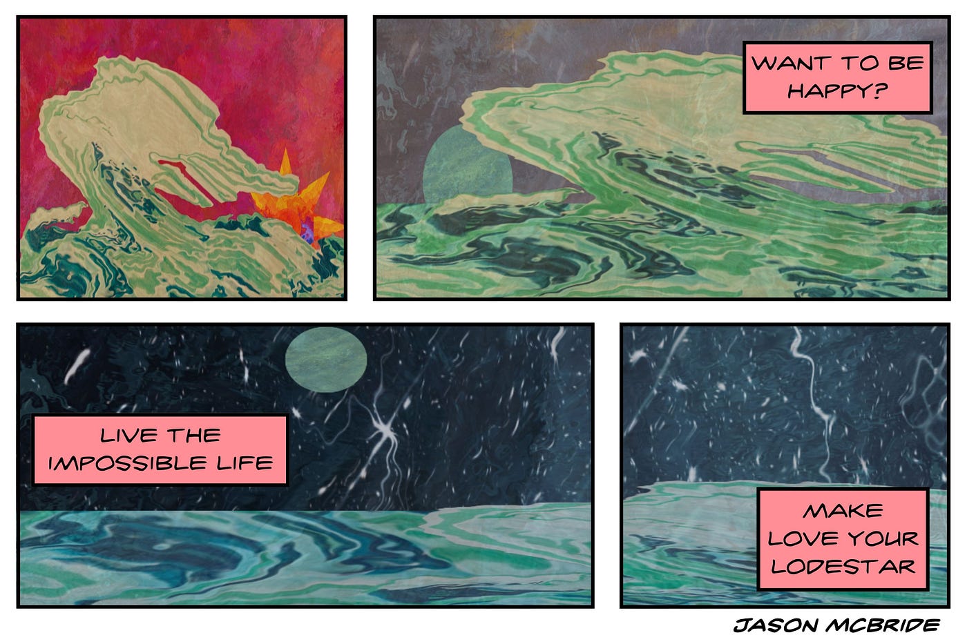 Haiku comic adapted from Jason McBride’s book “Wild Divinity”