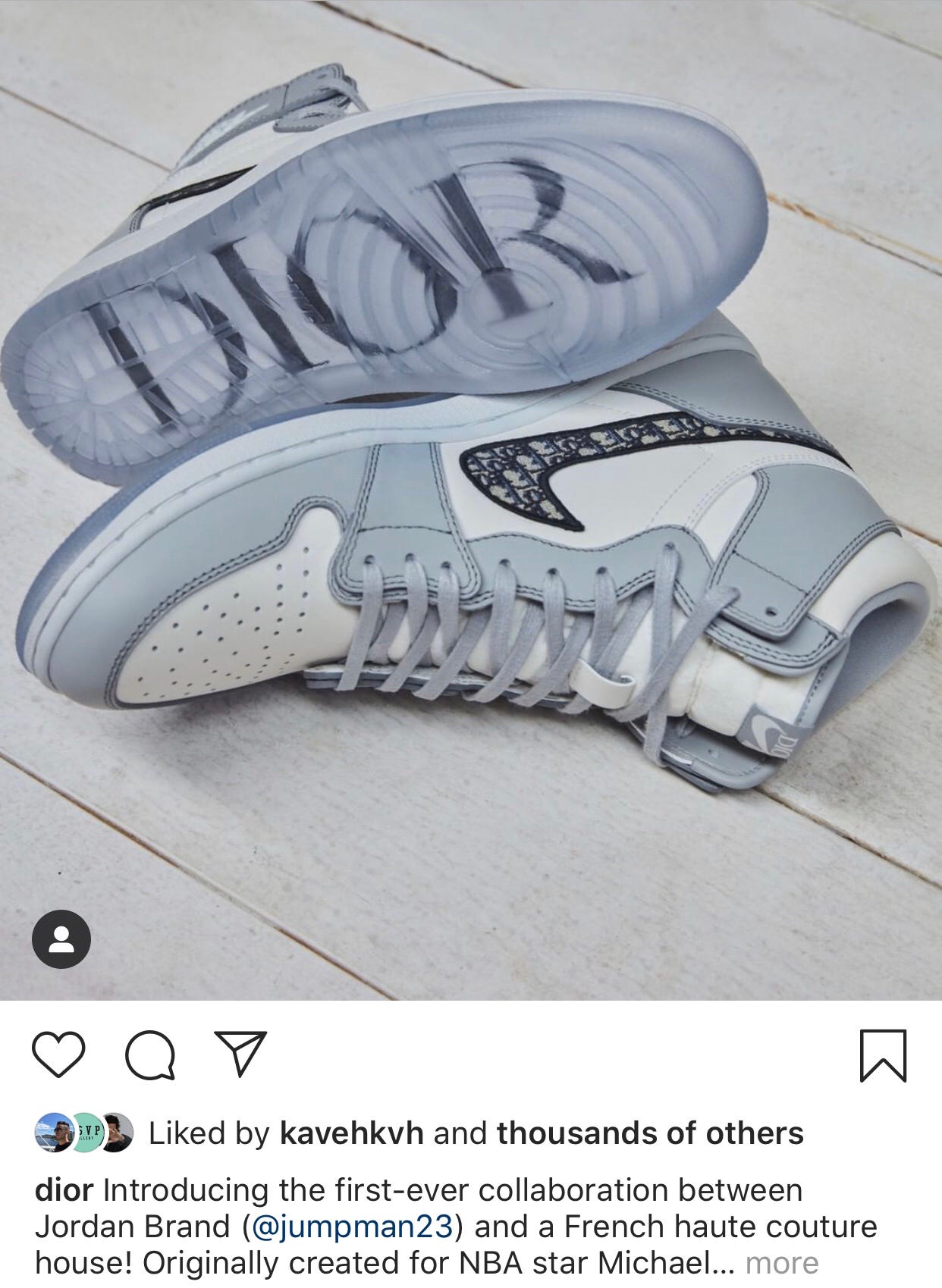 Dior and Jordan Debut Collaboration Sneakers at Pre-fall 2020 Show