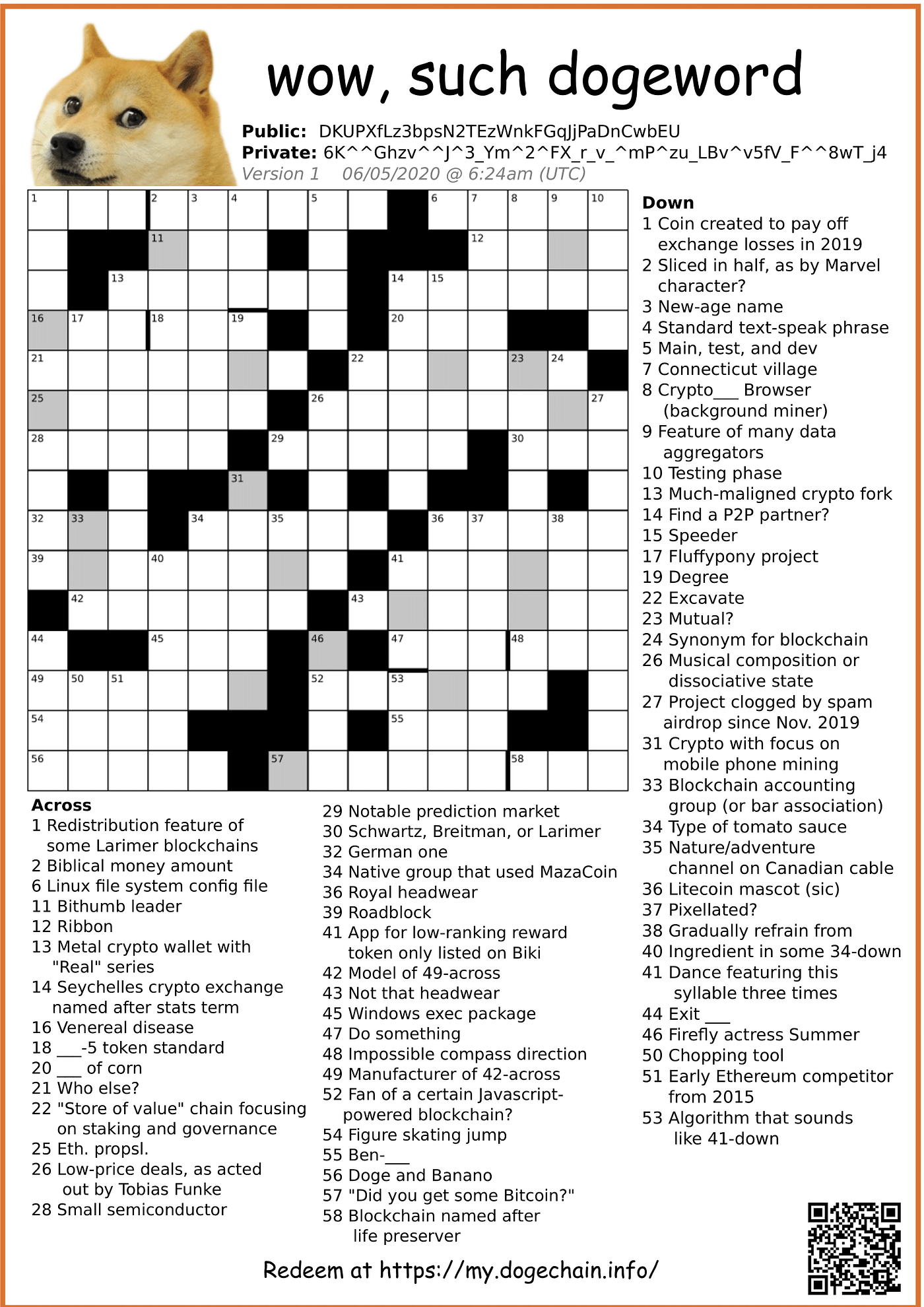 wow, such dogeword Crossword Puzzle — Solved | by Zoren Lorenzana | Medium