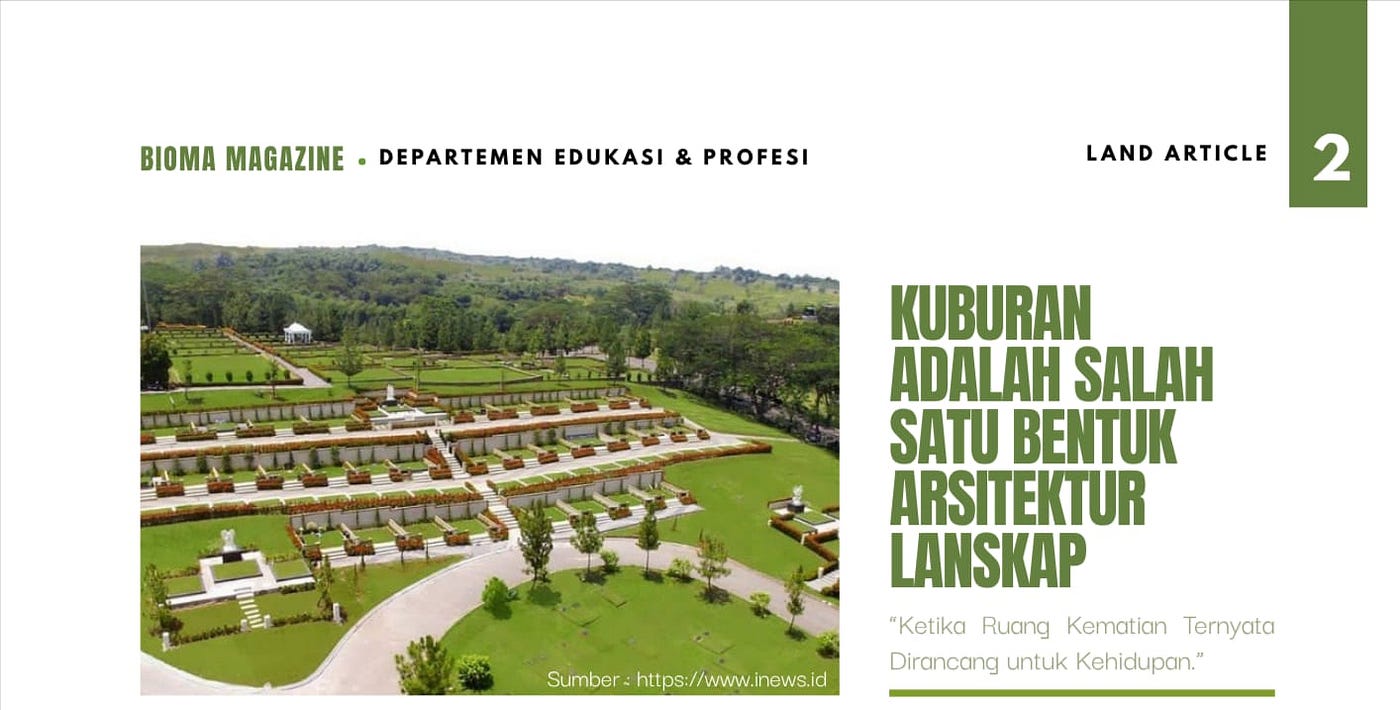 KUBURAN ADALAH SALAH SATU BENTUK ARSITEKTUR LANSKAP