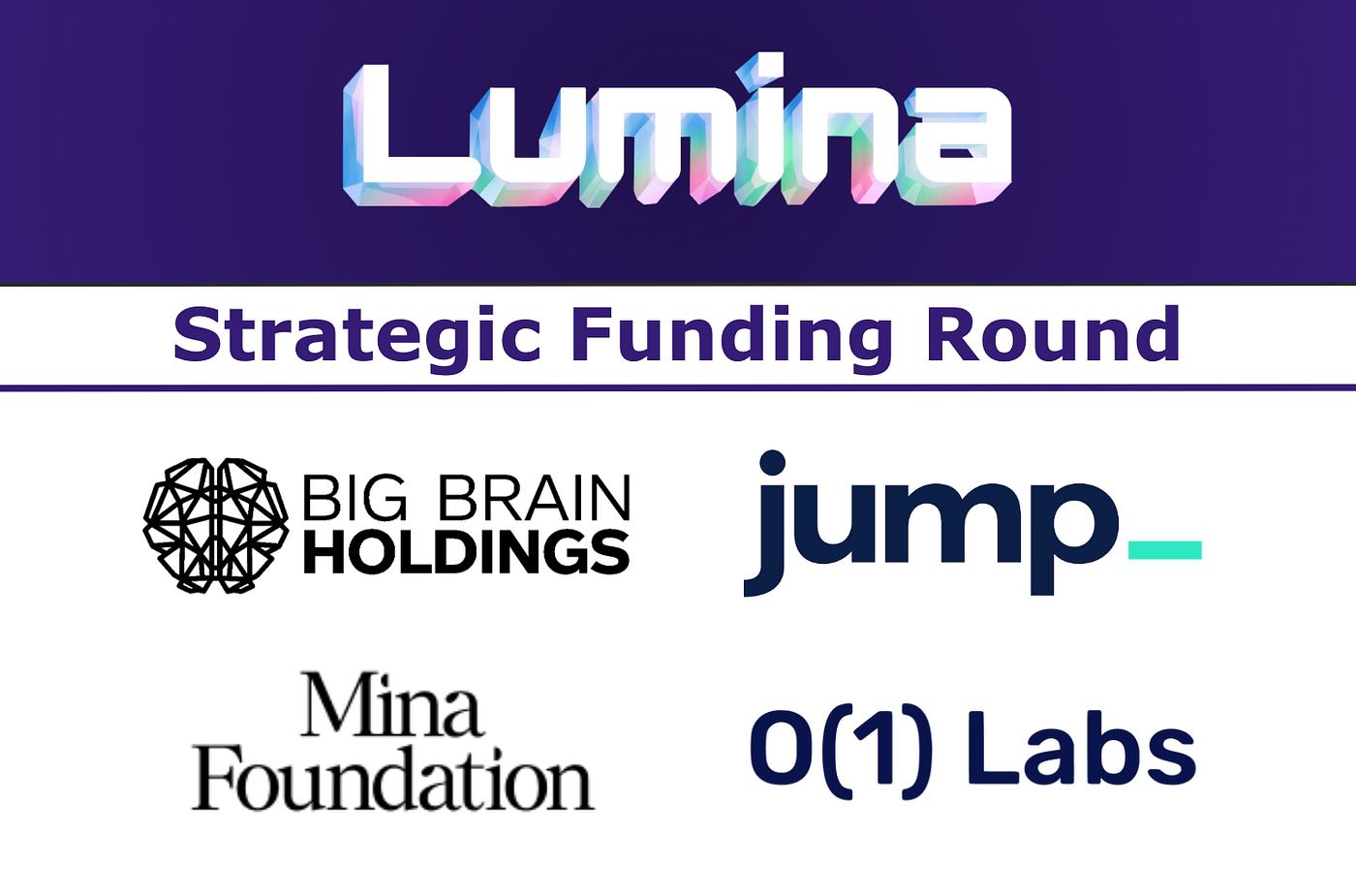 Lumina Fundraising Announcement. Strategic Investment from Mina… | by Evan  Kereiakes | LuminaDEX | Medium
