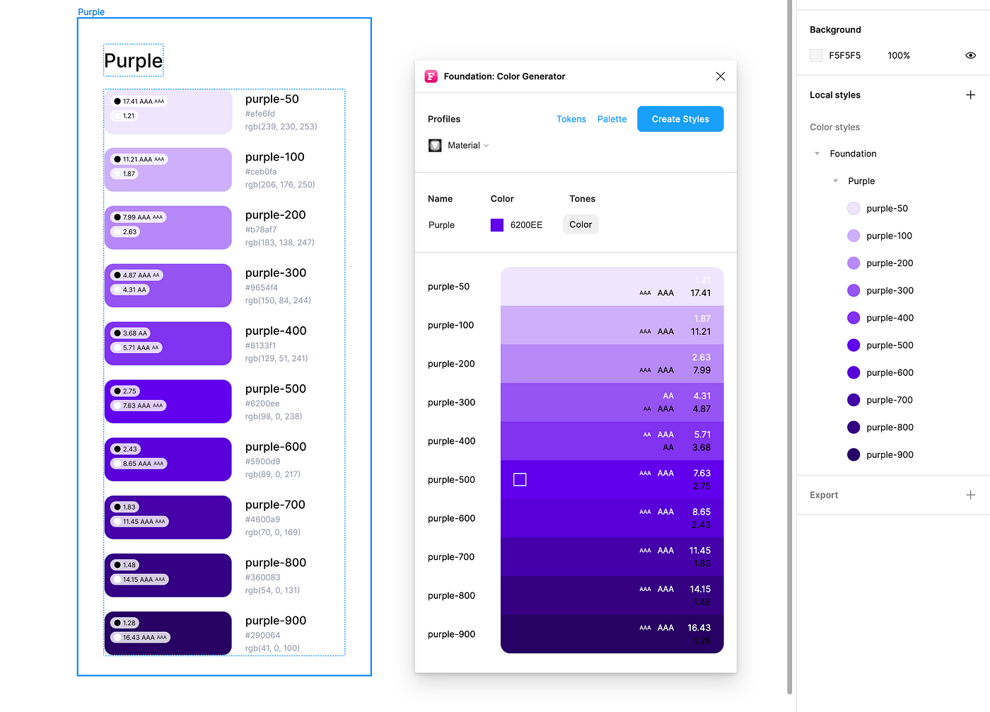 I Create the Whole Color Palette Styles with One Figma Plugin in 5 min. |  by Ulvin Omarov | Bootcamp
