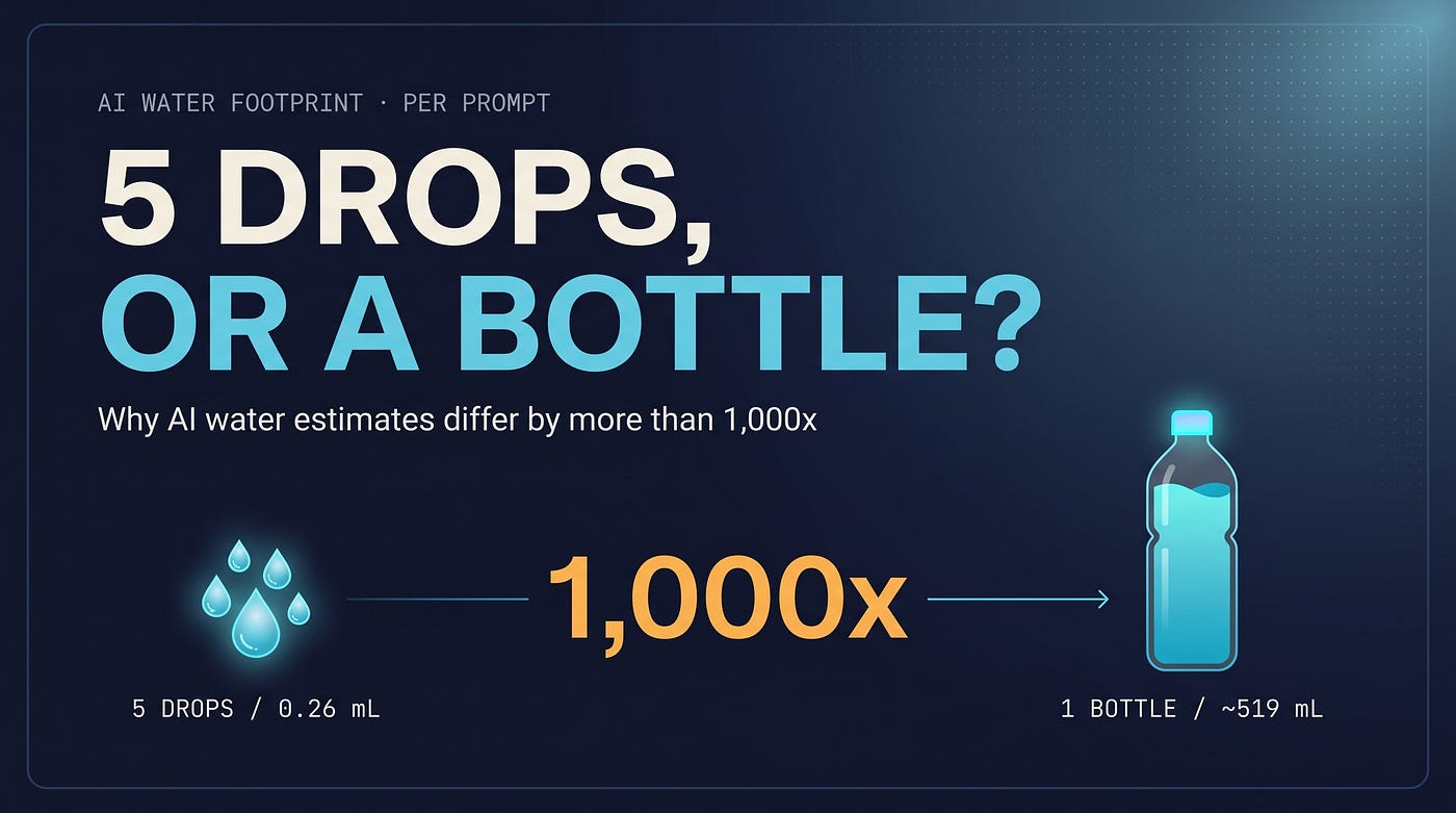How Much Water Does AI Use Per Prompt? 5 Drops or a Bottle?