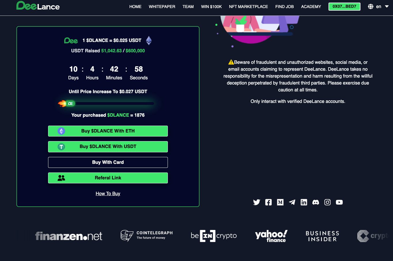 How To Buy $DLANCE During Pre-Sale? | by DeeLance | Medium
