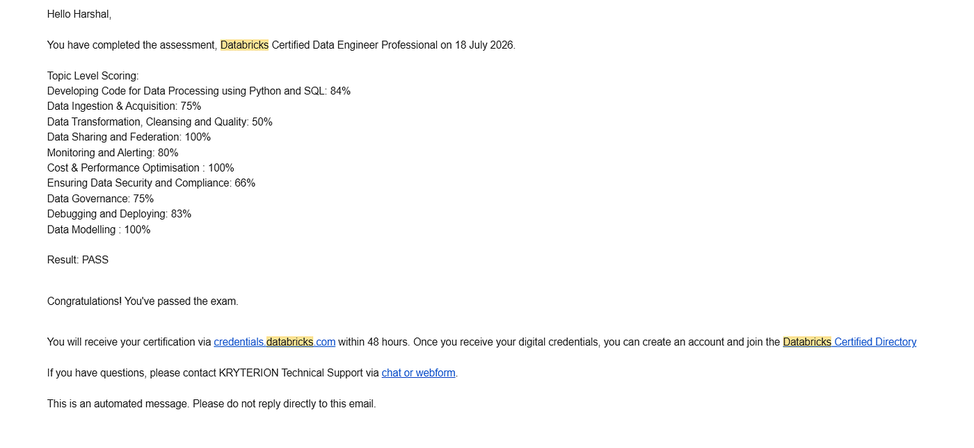 How I Passed the Databricks Certified Data Engineer Professional Exam (My Preparation Strategy)