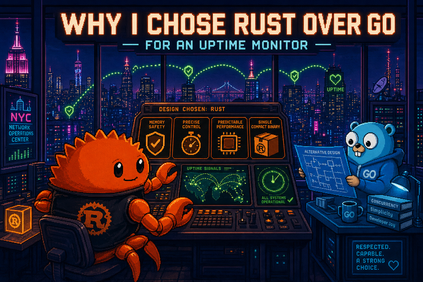Why I chose Rust over Go for an uptime monitor
