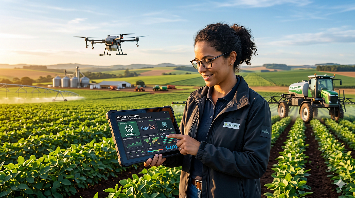 GEO para o Agronégocio: monitorando a visibilidade da sua marca no ChatGPT, Gemini e Perplexity