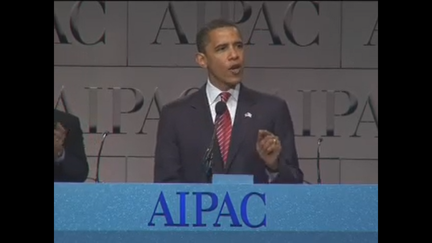 4 juni 2008, Barrack Obama di konferensi AIPAC Washington, DC