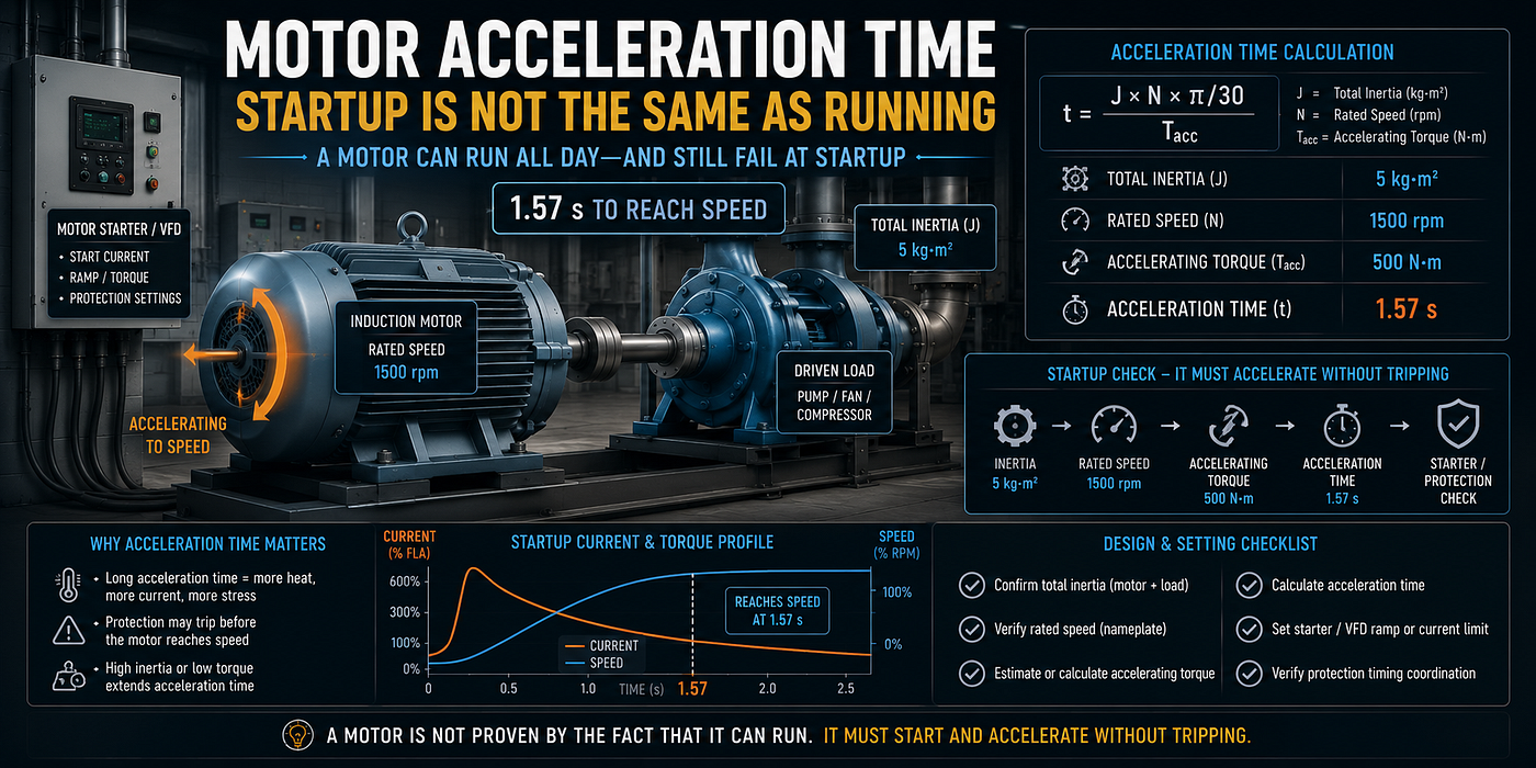 Motor Acceleration Time: The Startup Number That Can Trip a Perfectly Good Motor