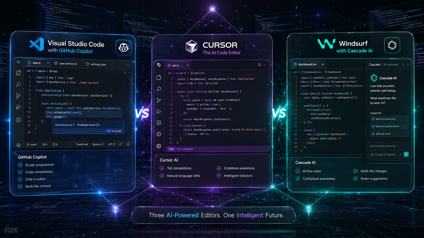VS Code vs Windsurf vs Cursor: My Honest Take After 6 Months Using All Three