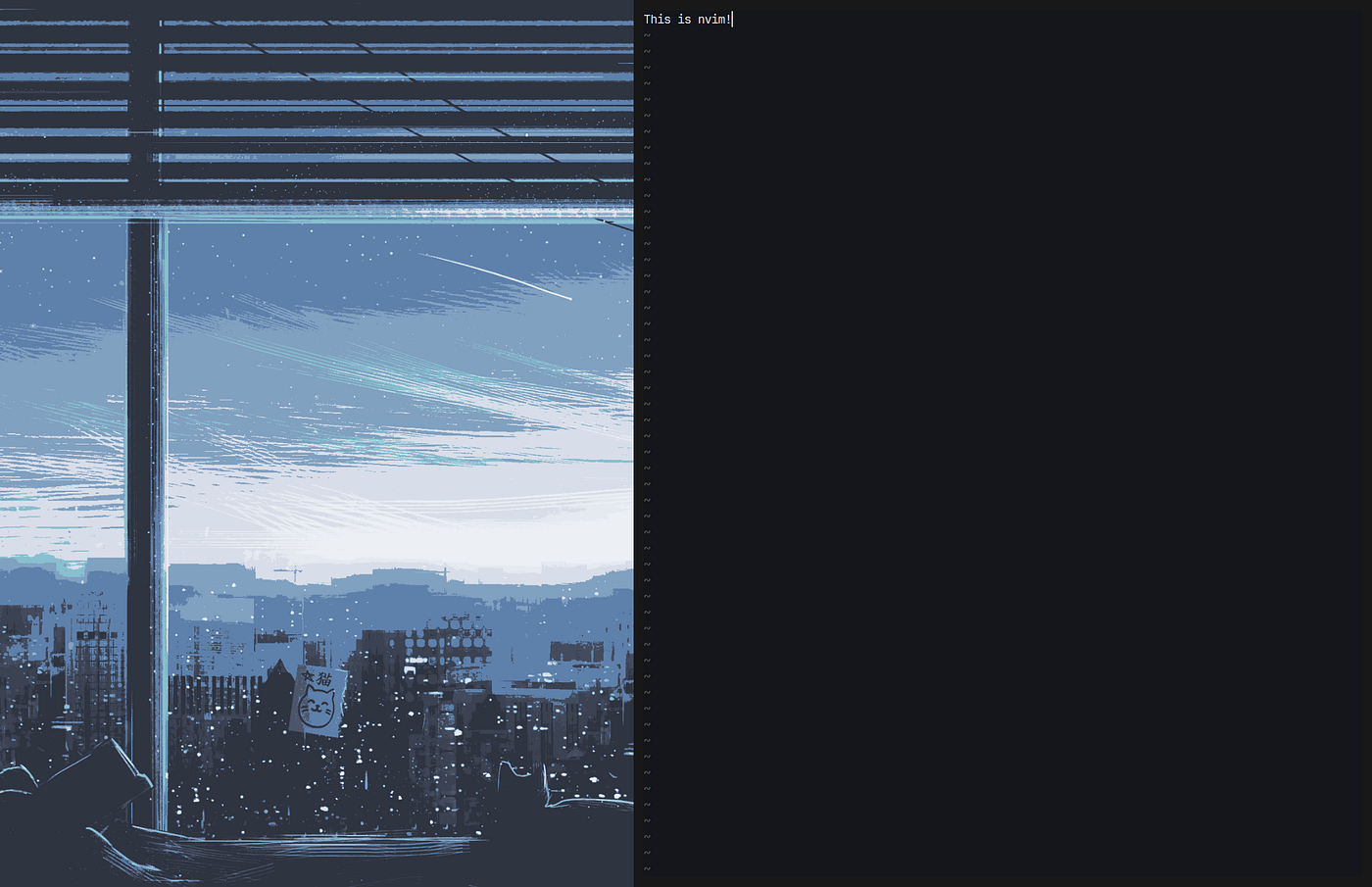 neovim for writing code — screenshot by author