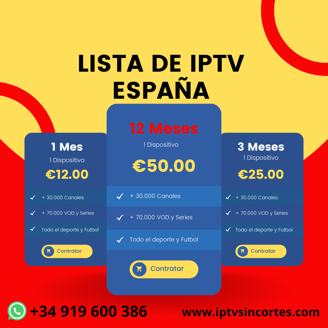 Mejores servicios de IPTV en España para transmisión de TV en vivo