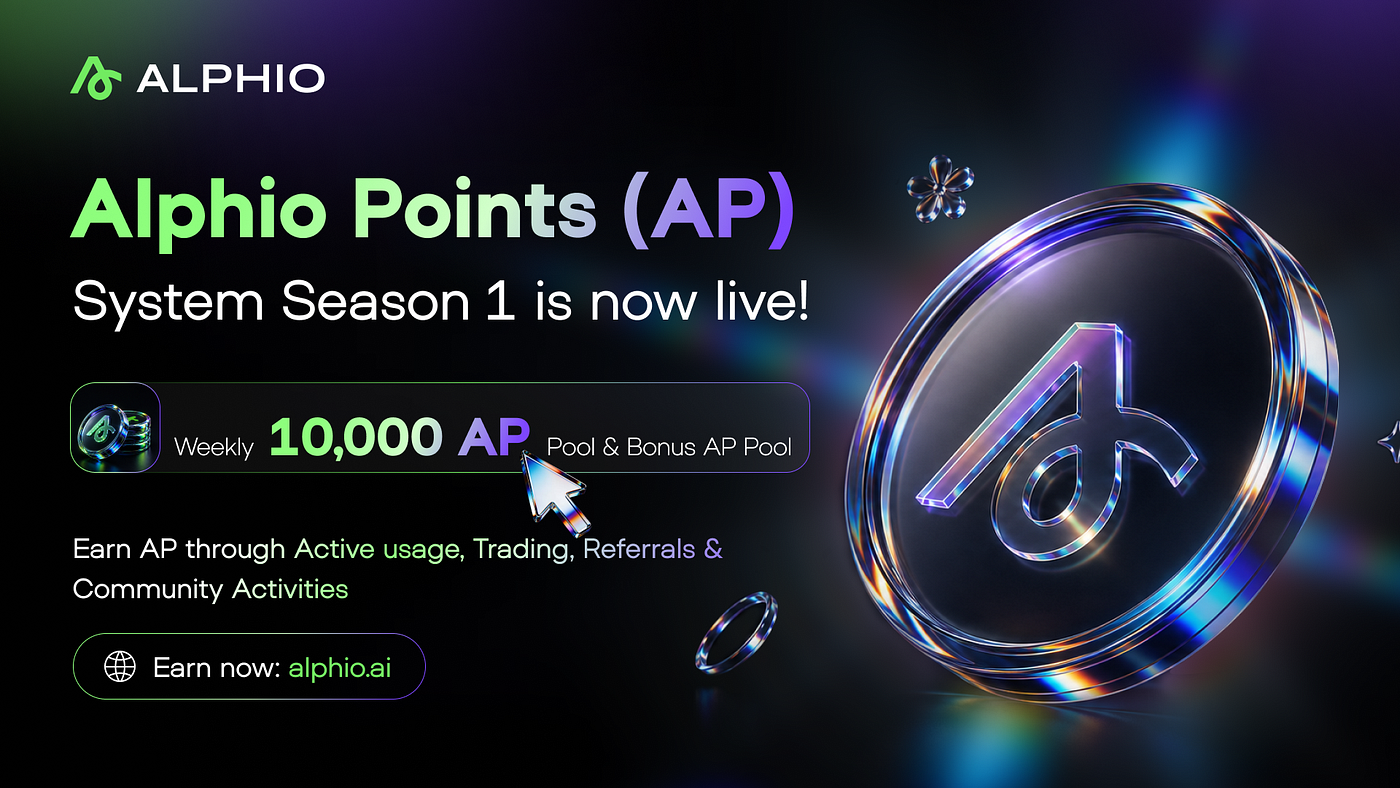 Alphio Points (AP) System Season 1 is now live!