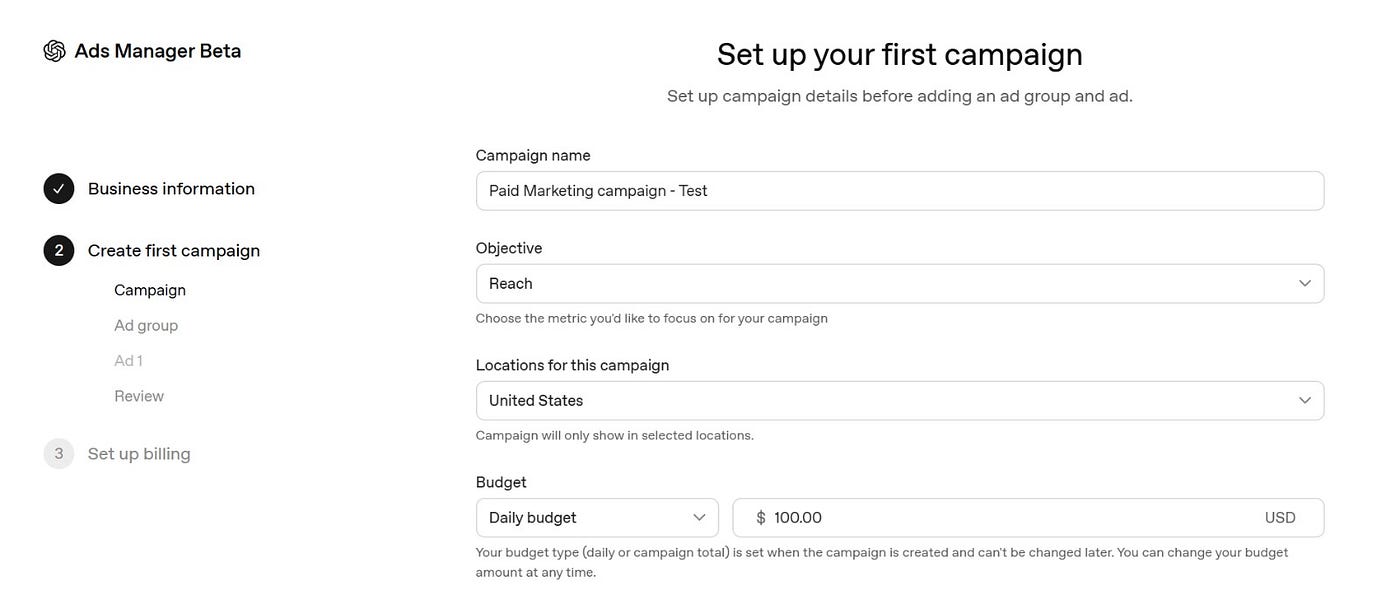 ChatGPT Ads Campaign Setup Guide (Beta)