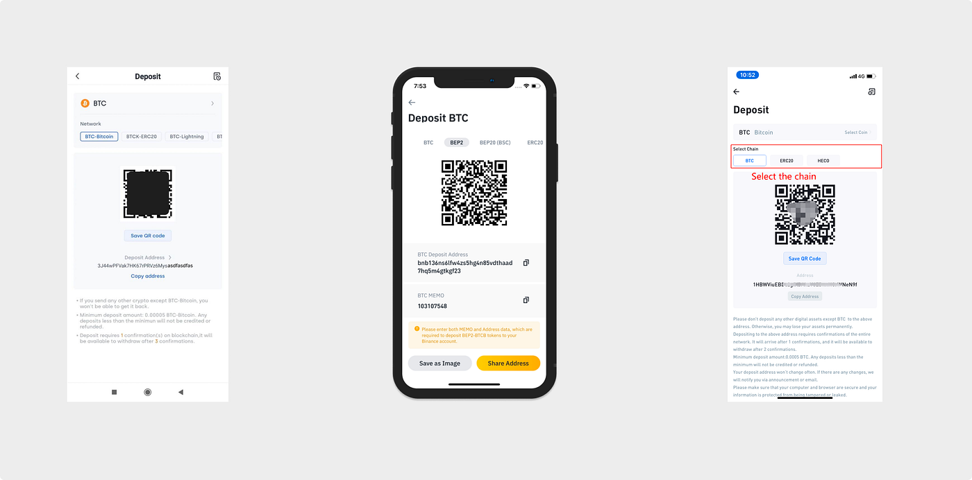 Redesigning the deposit page for a crypto exchange platform | by Stephanie  O. Chan | Medium