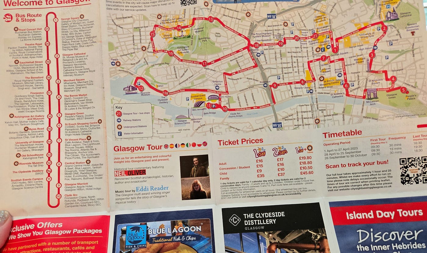Brochure from our Glasgow Tour