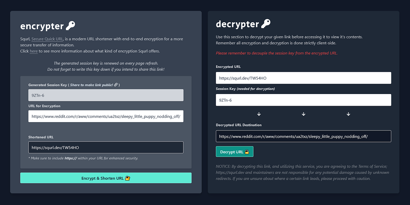 Squrl, an End-to-End Encrypted URL Shortening Service | by Justin Carver |  Medium