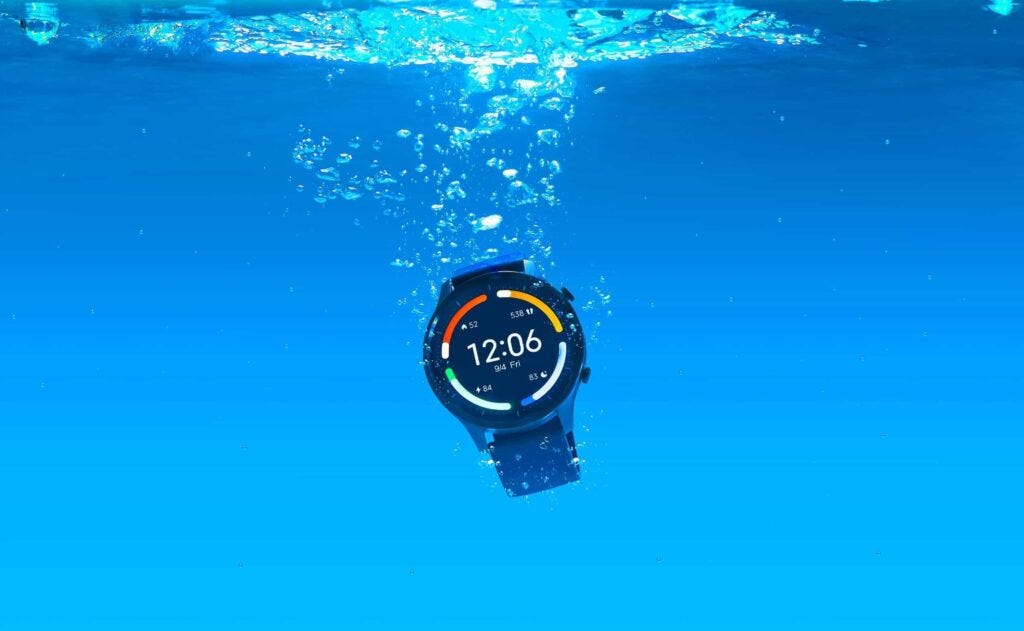 The mi watch online revolve is water resistant