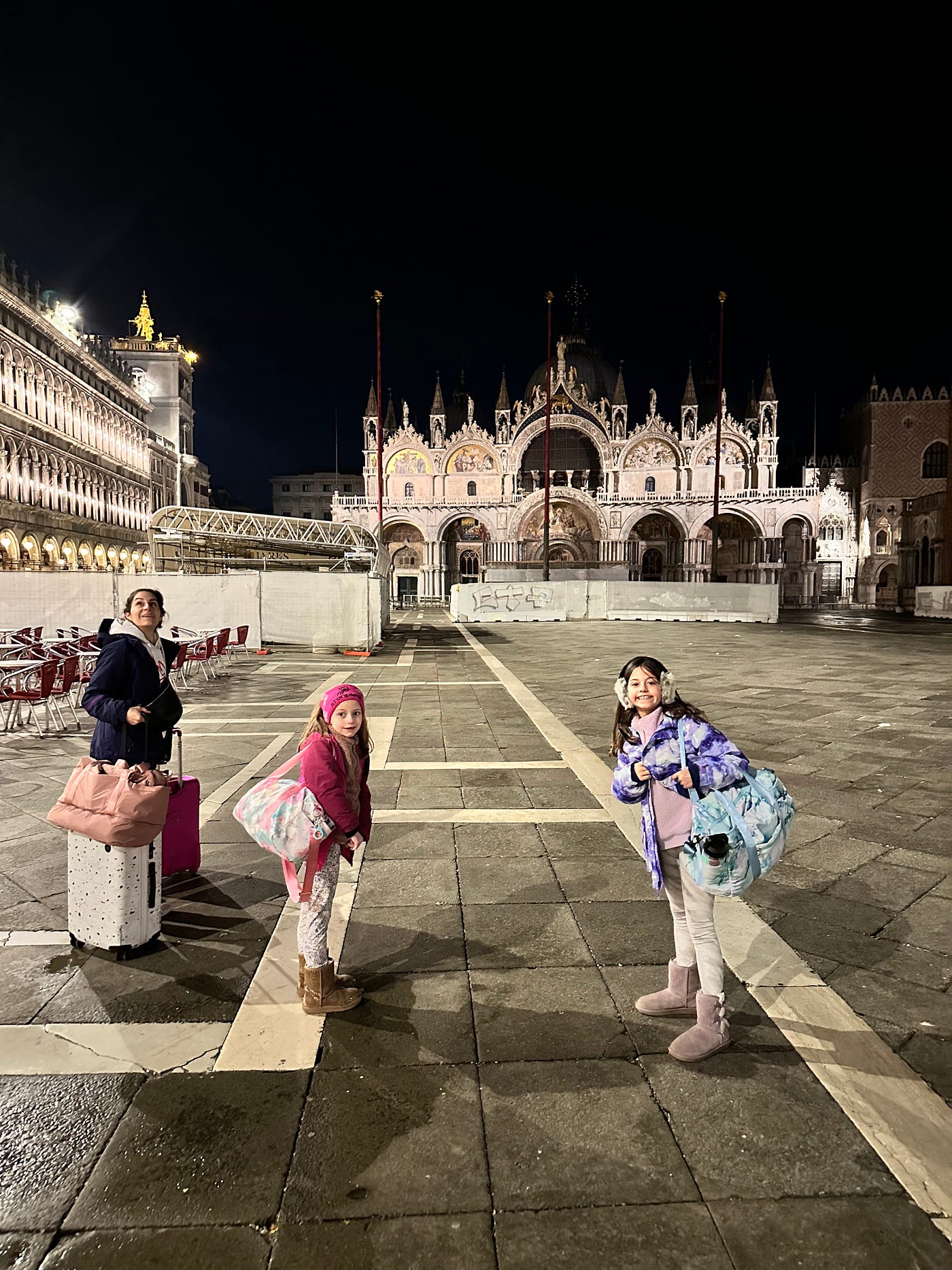 St Mark’s Square at 4am has few crowds