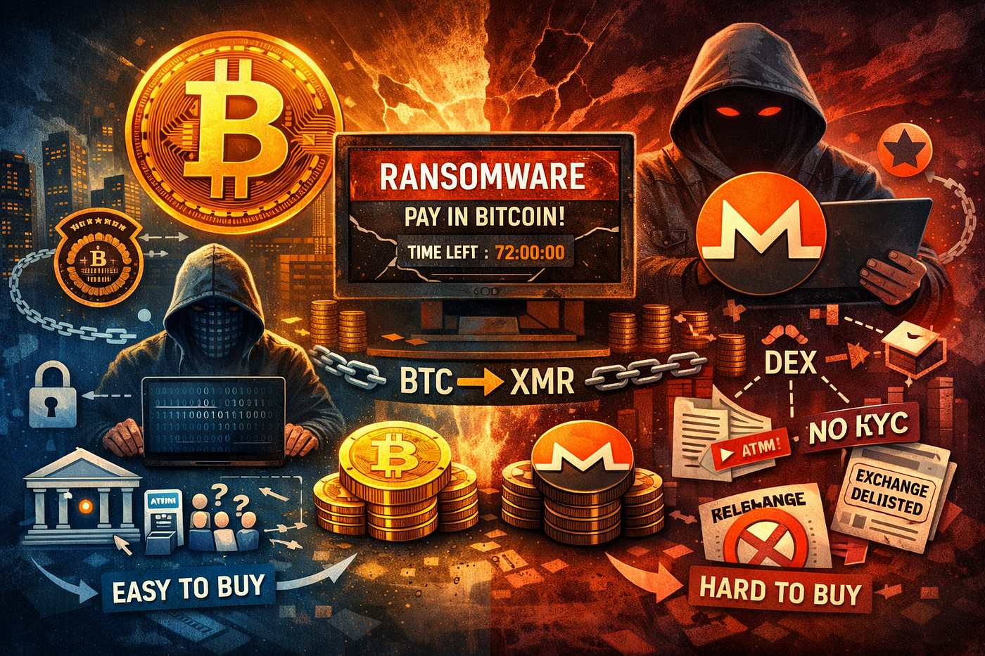 The Ransomware Paradox: Why Cybercriminals Demand Bitcoin Over Monero  Despite Superior Anonymity | by Ilhan Hakan Ökcesiz | Dec, 2025 | Medium