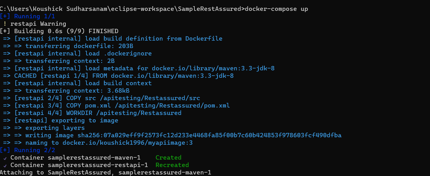 Build Docker images using Docker compose for Rest Assured | by  Koushicksudharsanam | Medium