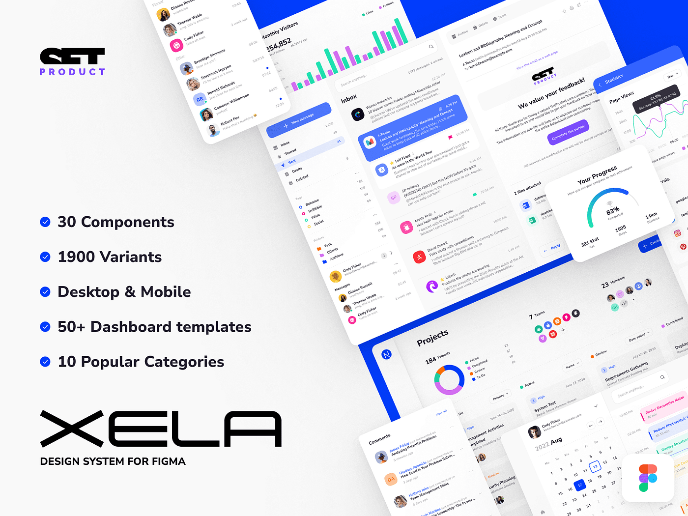 Xela design system — Figma UI kit. Perfectly shaped style guides for your  web apps | by Roman Kamushken | Medium