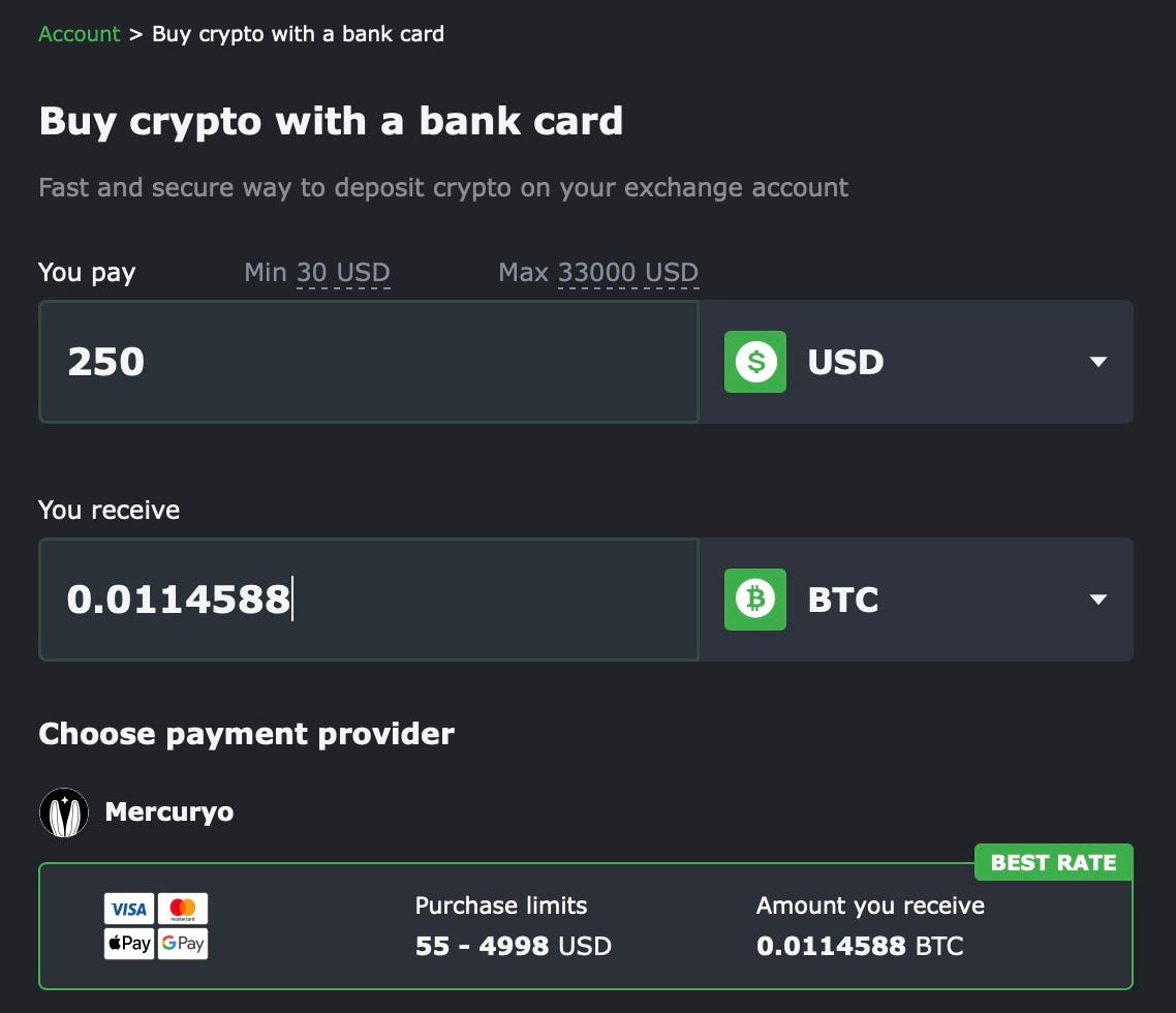 How to use Mercuryo to buy crypto on FMFW.io | by FMFW.io | Medium