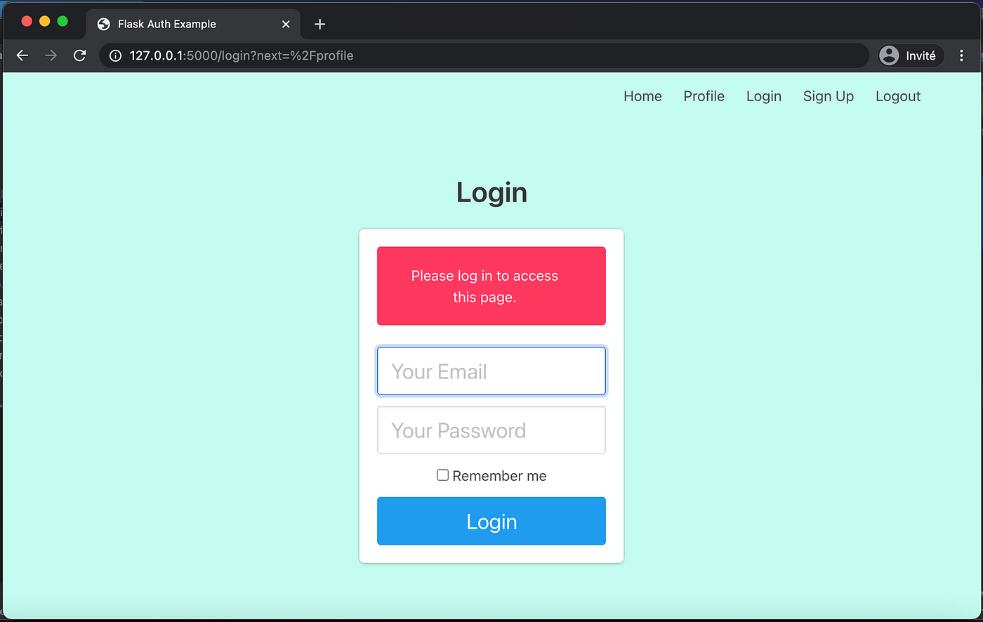 Creating login page on Flask. Allow users to connect to their… | by Elfao |  Analytics Vidhya | Medium